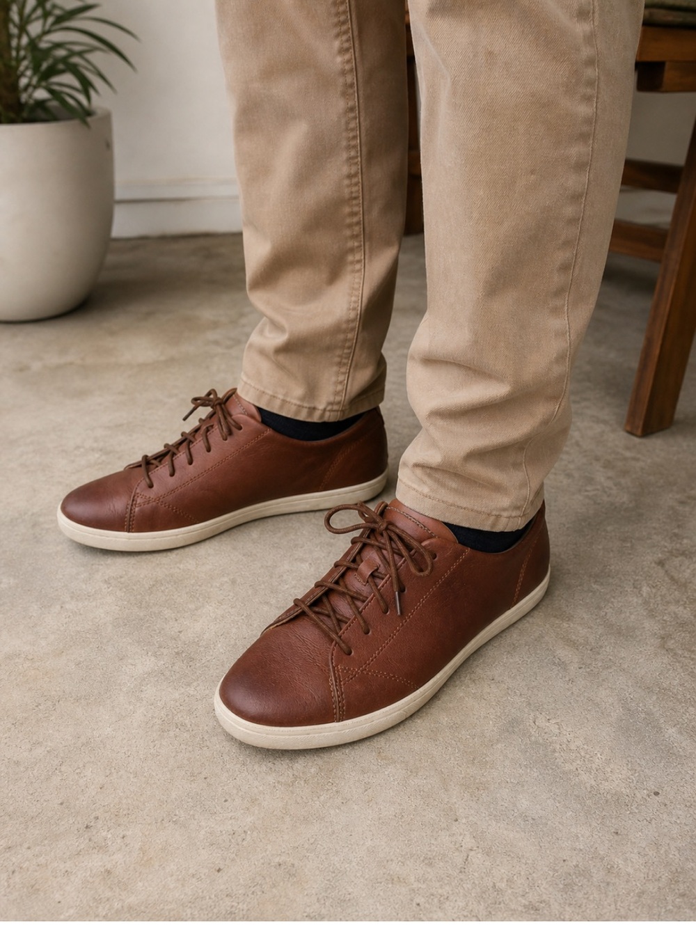 Cole Haan‎ GrandPro Leather Oxford Sneakers Brown Men's 10.5 Lightweight Comfort